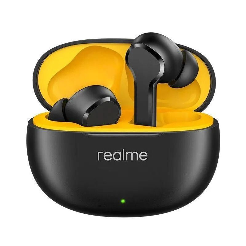 realme Наушники беспроводные с микрофоном Realme Buds T100, Bluetooth, черный  #1