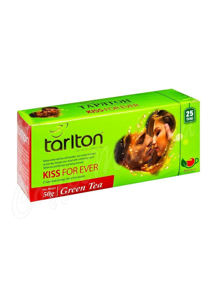 Чай зеленый TARLTON KISS FOR EVER, 2 пачки по 25 пак. по 2г. Шри-Ланка  #1