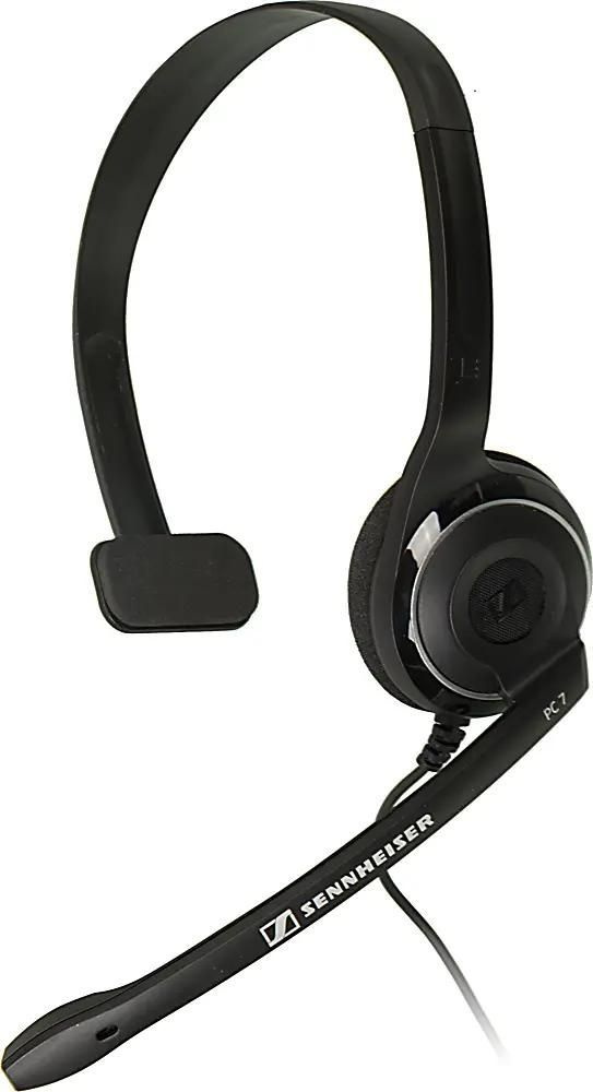 Гарнитура Sennheiser PC 7, для контактных центров, накладные, моно, черный 504196  #1