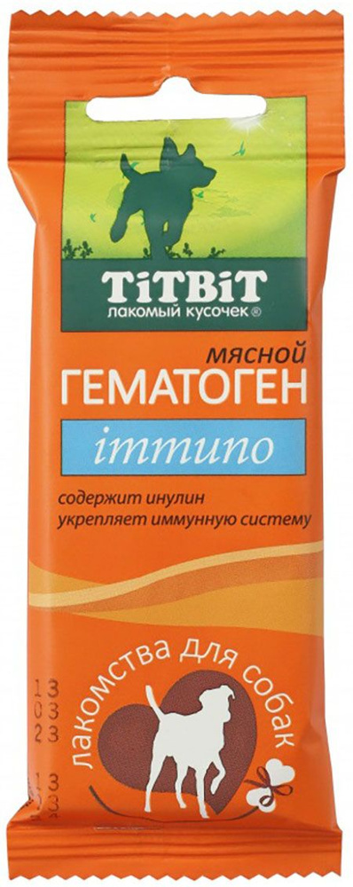 Лакомство TiTBiT immuno гематоген для собак, мясной, 35 г х 16 шт  #1