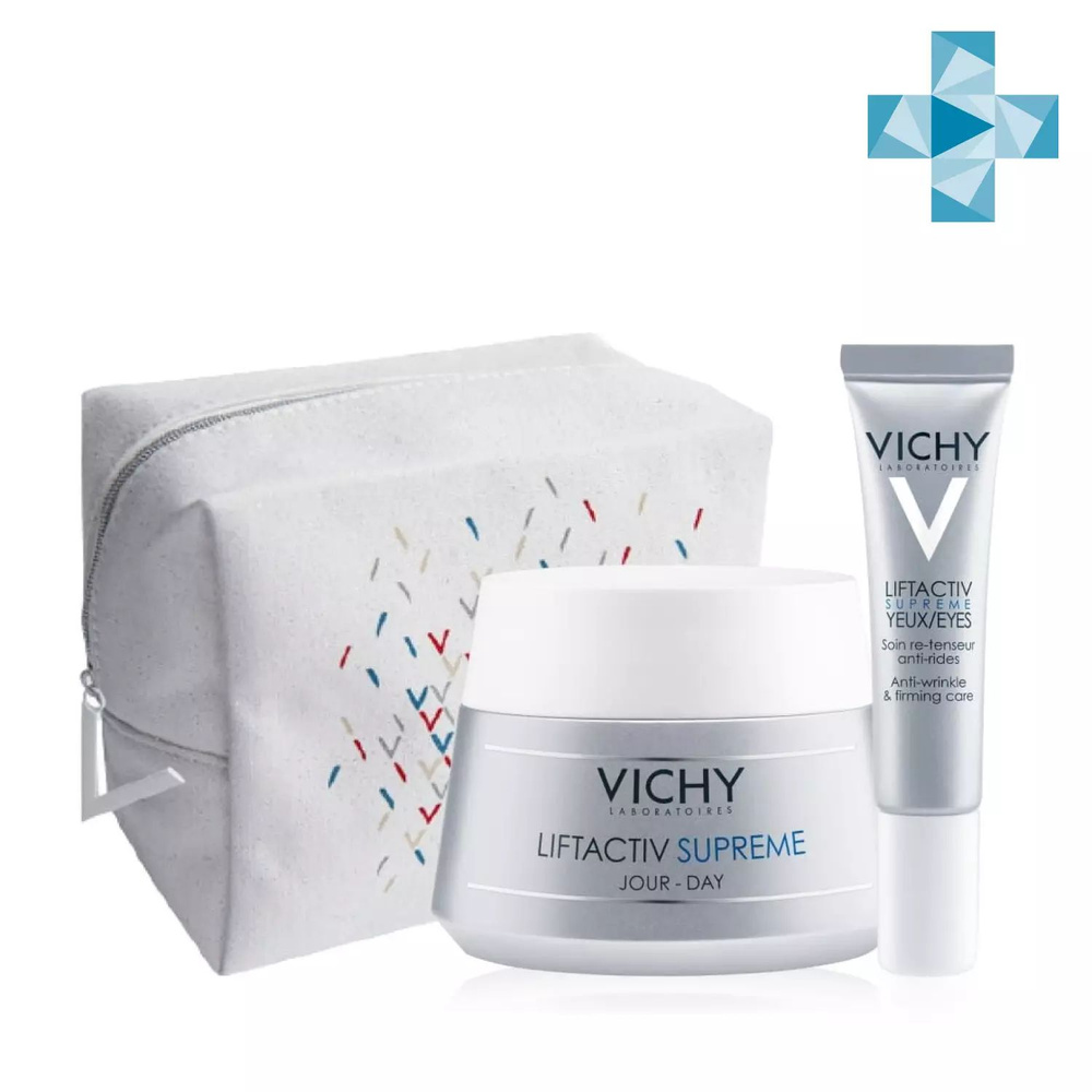 Vichy Набор для упругости кожи (дерморесурс крем для контура глаз, 15 мл + антивозрастной крем против #1
