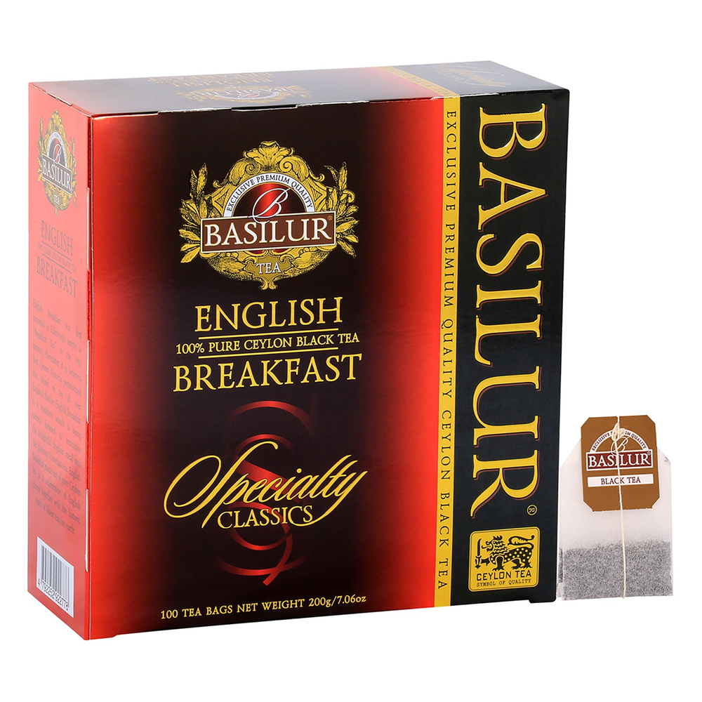 Чай в пакетиках черный Basilur Избранная классика "Английский завтрак", 100 пакетиков  #1