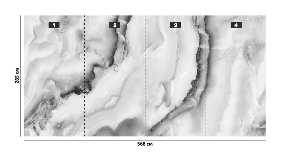 Mramorium Каменные обои Натуральные 2.85 м, 1.42 м #1