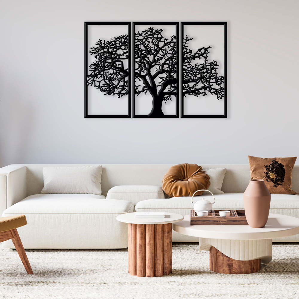 Деревянное декоративное панно на стену для интерьера Большое красивое дерево  #1
