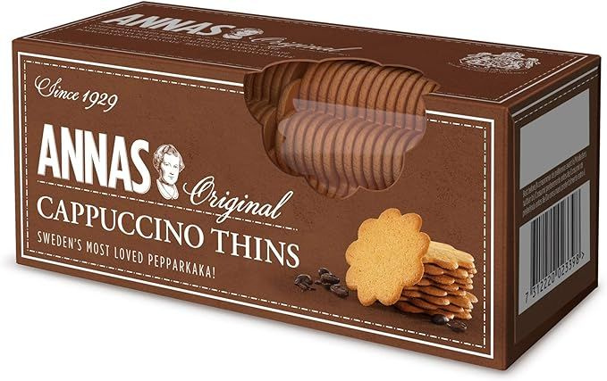 Печенье имбирное песочное Annas Ginger Thins cо вкусом капучино, 150 гр.  #1