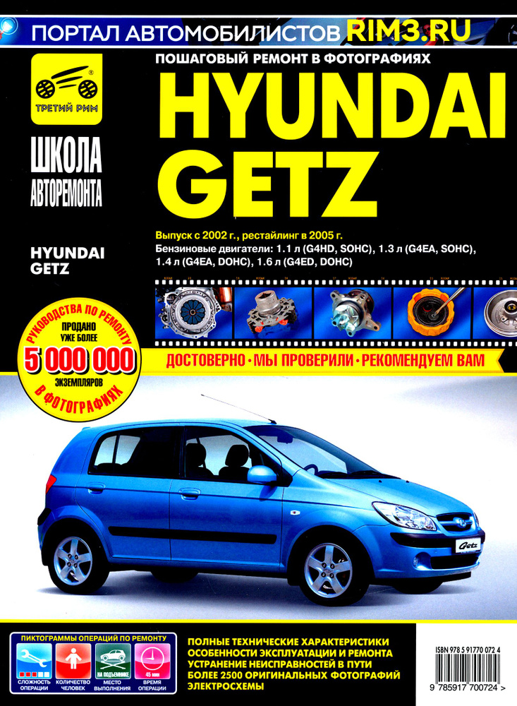 Hyundai Getz с 2002 г./2005 г. Руководство по эксплуатации, техническому обслуживанию и ремонту  #1