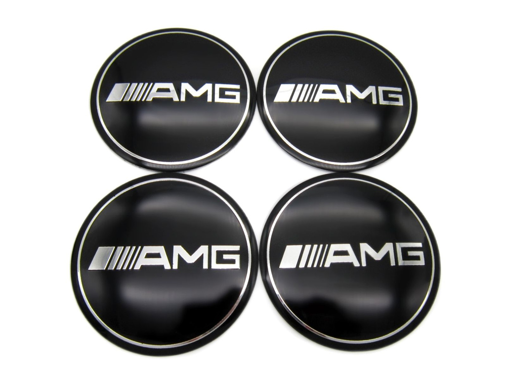 Наклейки на колесные диски АМГ/ AMG D-75 mm #1