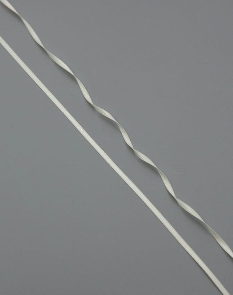 Атласная лента, цвет Сумрачный белый (820) 3 мм - 30 м #1