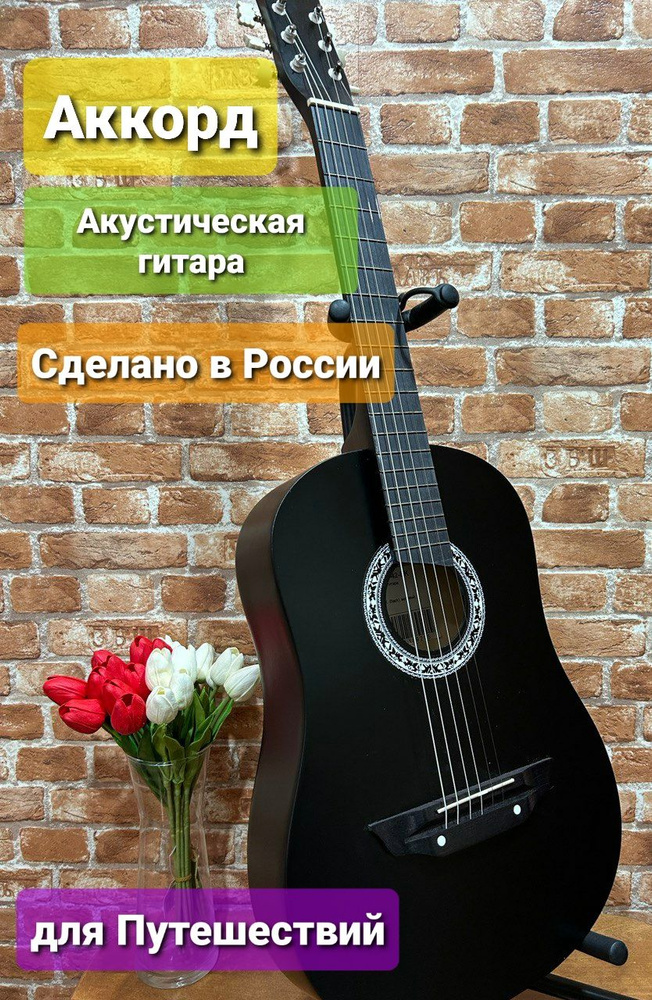 Акустическая гитара Аккорд 38Travel Pro 6-струнная, корпус Береза 38"  #1