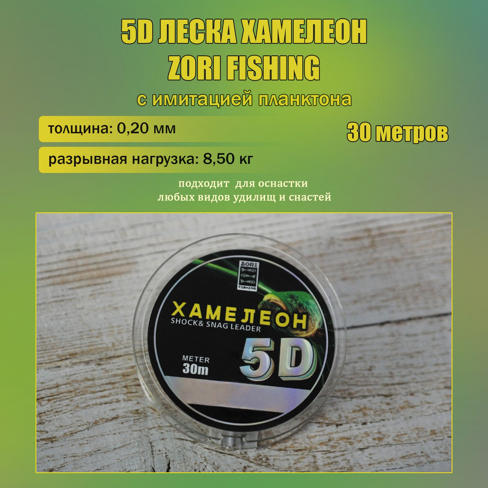 ZORI FISHING Монофильная леска для рыбалки, размотка: 30 м, толщина: 0.2 мм  #1