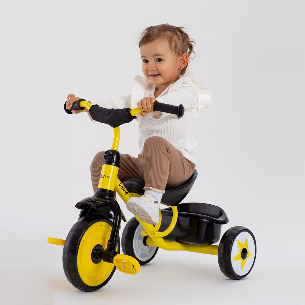 Детский трехколесный велосипед Rant basic Champ RB251, Yellow #1