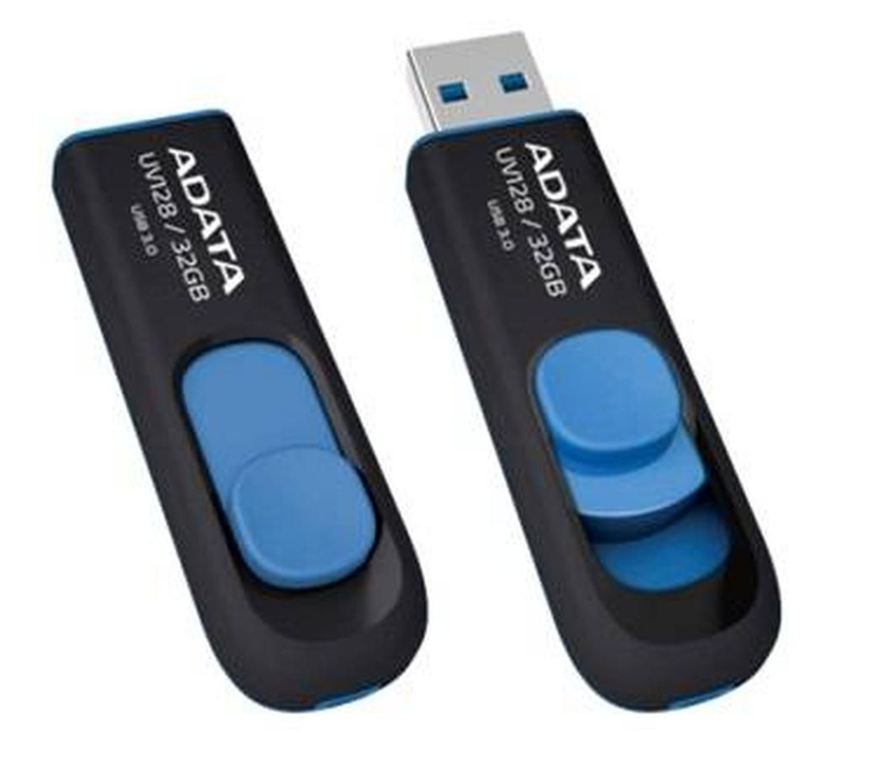 Флеш накопитель 128GB UV128, USB 3.2, черный/синий #1