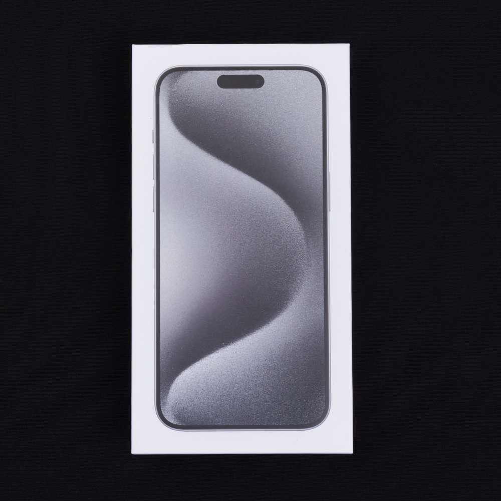 Коробка для iPhone 15 Pro / Коробка для айфона 15 Про / Белый титан  #1