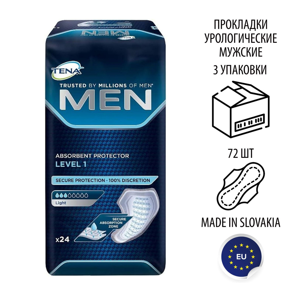 Урологические прокладки для мужчин TENA Men Level 1 (3 упаковки)  #1