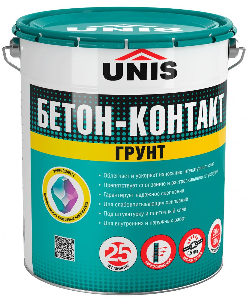 Грунт бетон-контакт UNIS Profi, 20кг #1