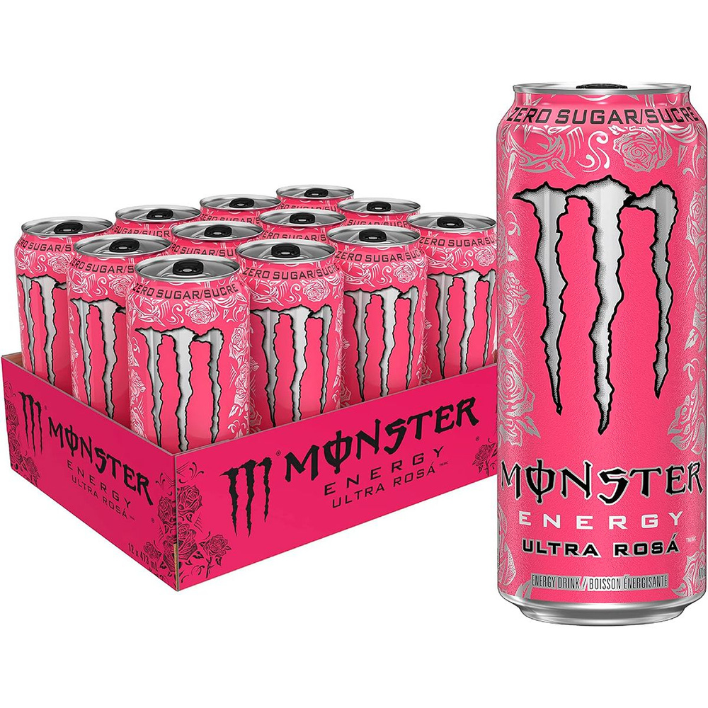 Энергетик без сахара Monster Energy Ultra Rose 12шт по 500мл из Европы  #1