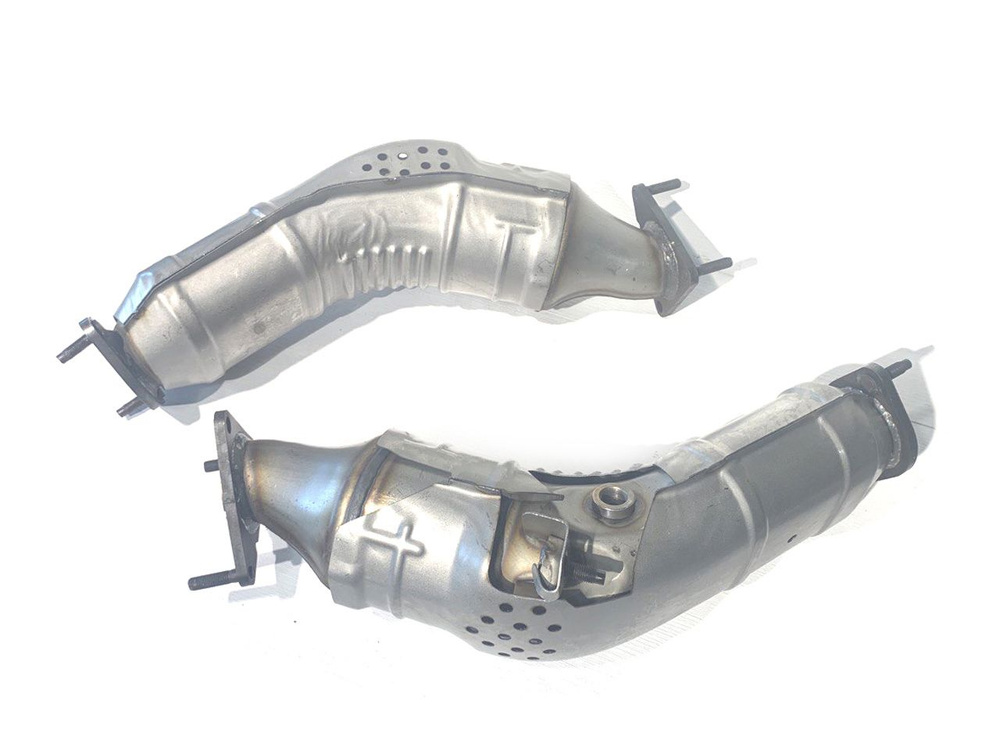 Приемные трубы с катализаторами керамика/металл для Infiniti M37 (штатная замена, двиг. VQ37VHR) 3,7л, #1