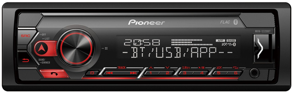 Автомагнитола Pioneer MVH-S320BT 1DIN 4x50Вт AUX DSP 2 RDS #1