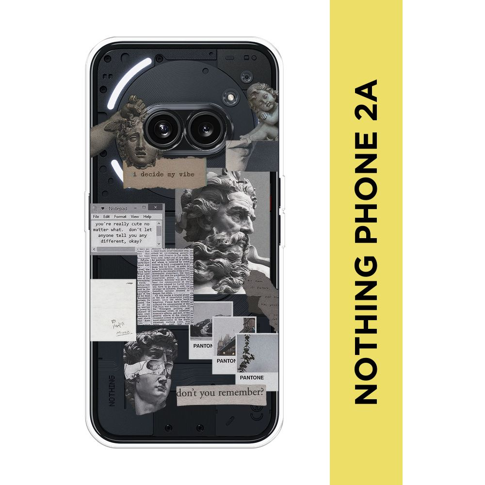 Силиконовый чехол на Nothing Phone 2a / Нотинг Фон 2а "Коллаж греческие ...