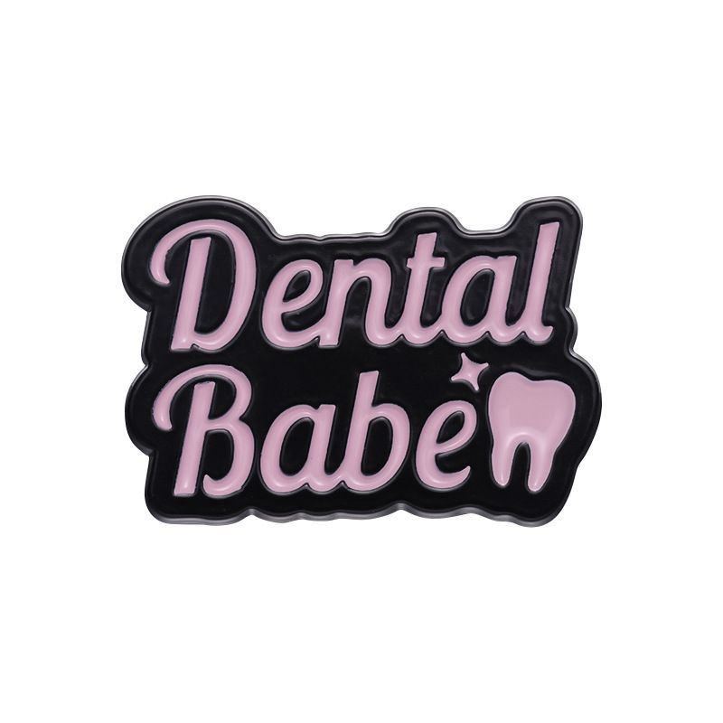 Значок металлический, пин на рюкзак и сумку "Dental Babe" #1