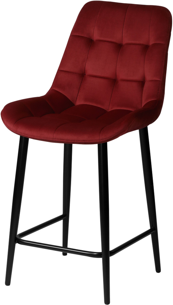 Комплект полубарных стульев Эйден 65 см бордовый / черный, 2 шт.  #1