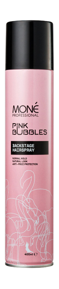 Лак для объема и укладки волос средней фиксации Mone Professional Pink Bubbles Hairspray, 400 мл  #1