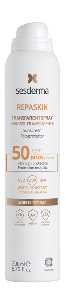 Солнцезащитный прозрачный спрей для тела Repaskin Transparent Spray Body Sunscreen SPF 50, 200 мл  #1