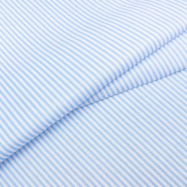 Ткань для шитья хлопок, Бязь, Отрез - 3х1,5 м Полоска голубая  #1