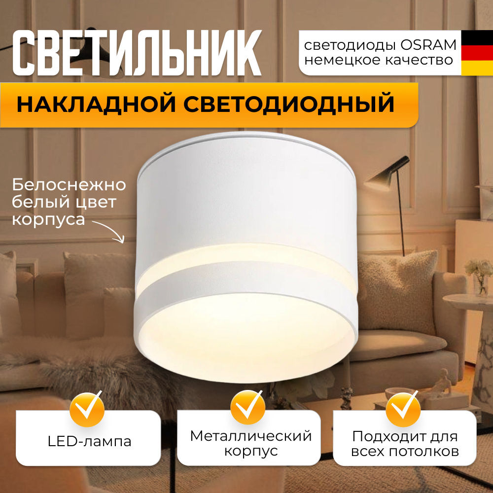 Потолочный накладной светодиодный светильник Deko Lamp, спот накладной точечный LED  #1