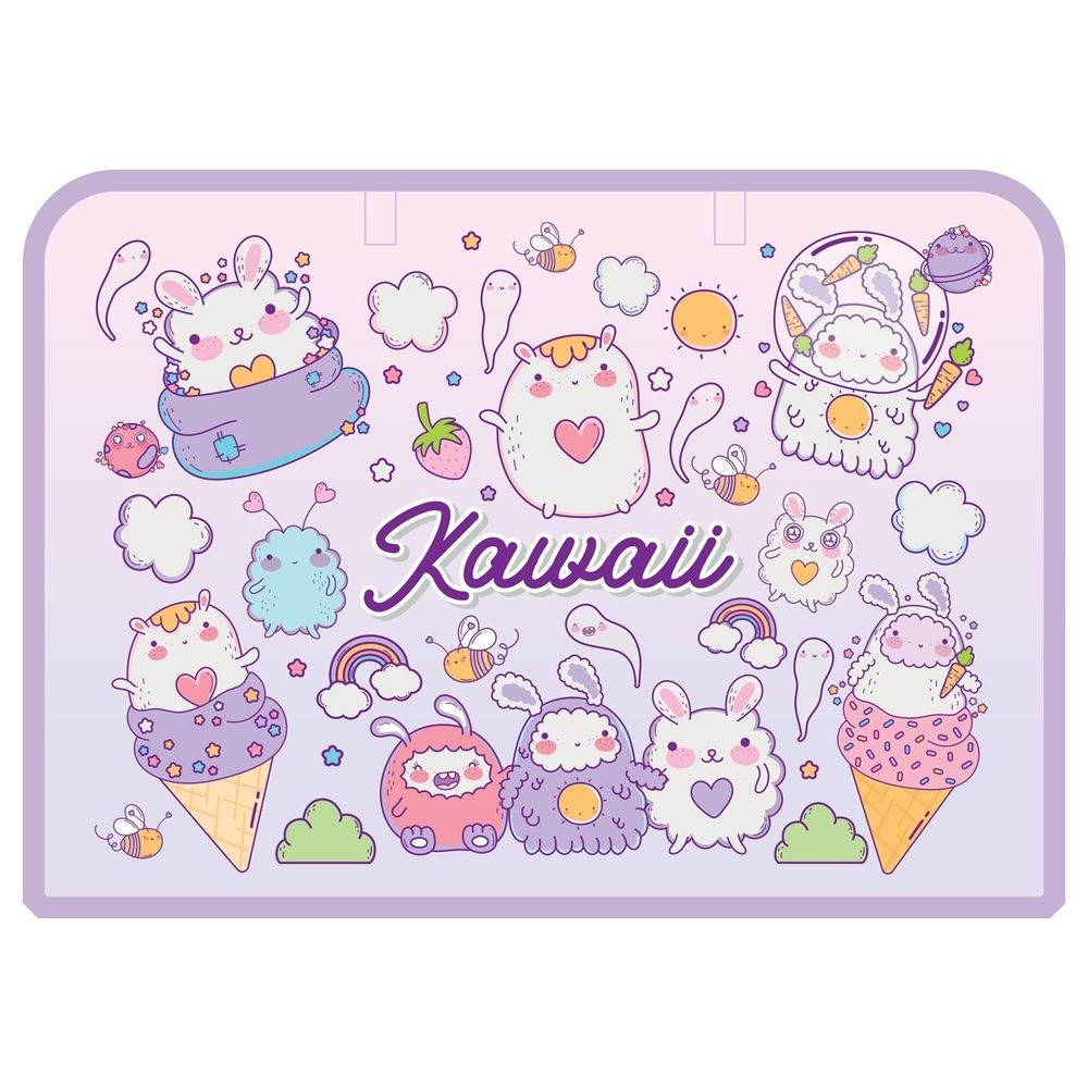 Папка с ручками ArtSpace А4 "Kawaii", пластик, на молнии, 40 мм (ПТ-14_60143)  #1