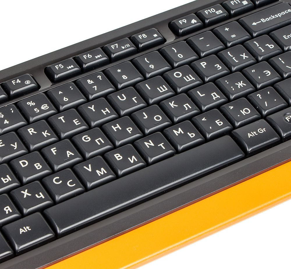 Клавиатура A4Tech Fstyler FK10 черный/оранжевый USB #1