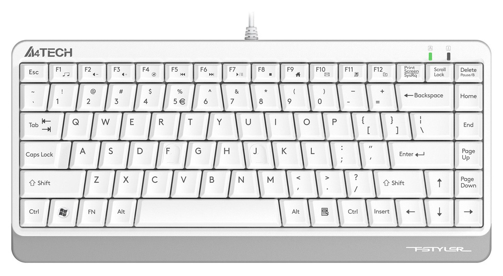 Клавиатура A4Tech Fstyler FKS11 белый/серый USB #1