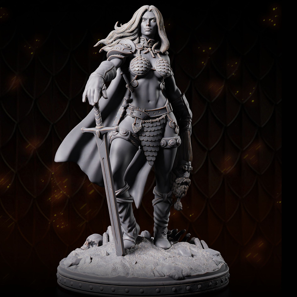 Игровая миниатюра Варвар Anya Female Barbarian- Primal Collection 75mm (Primal Collection, DND, фигурка) #1