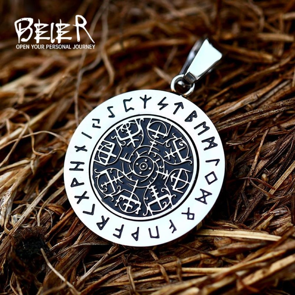 Подвеска "Рунический компас Вегвизир (Vegvisir)" (3.7*2.5 см.) #1