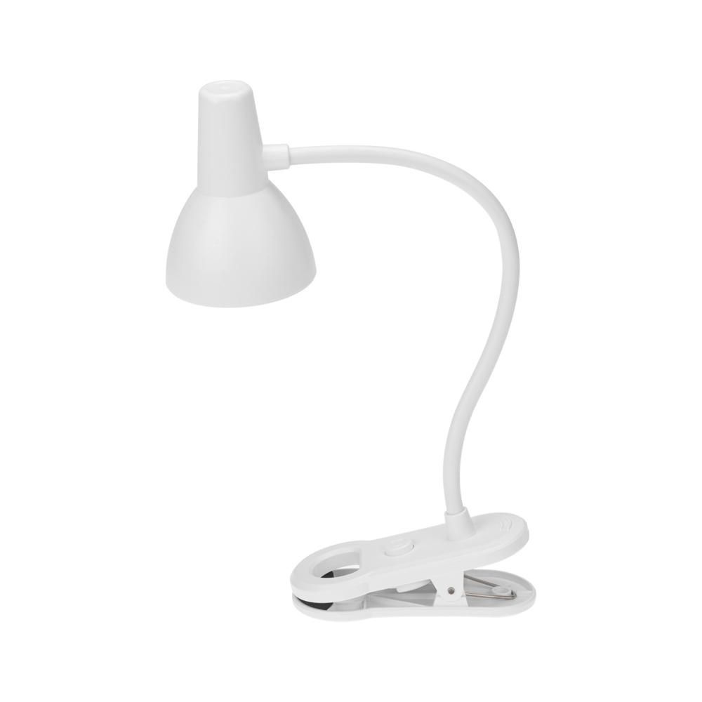 Настольная лампа светодиодная на прищепке Rexant Клик холодный белый свет цвет белый  #1
