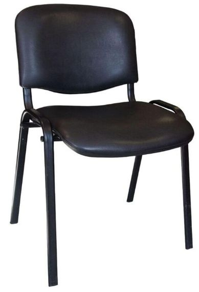 Стул офисный Easy Chair Изо черный (искусственная кожа, металл черный)  #1