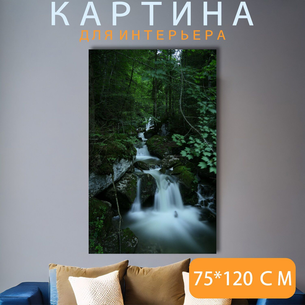 LotsPrints Картина "Нежный, вода, природа 70", 120  х 75 см #1