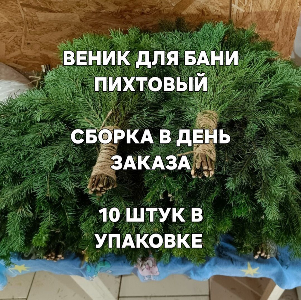 Лесные дары Урала Веник для бани Пихтовый, 10 шт.  #1