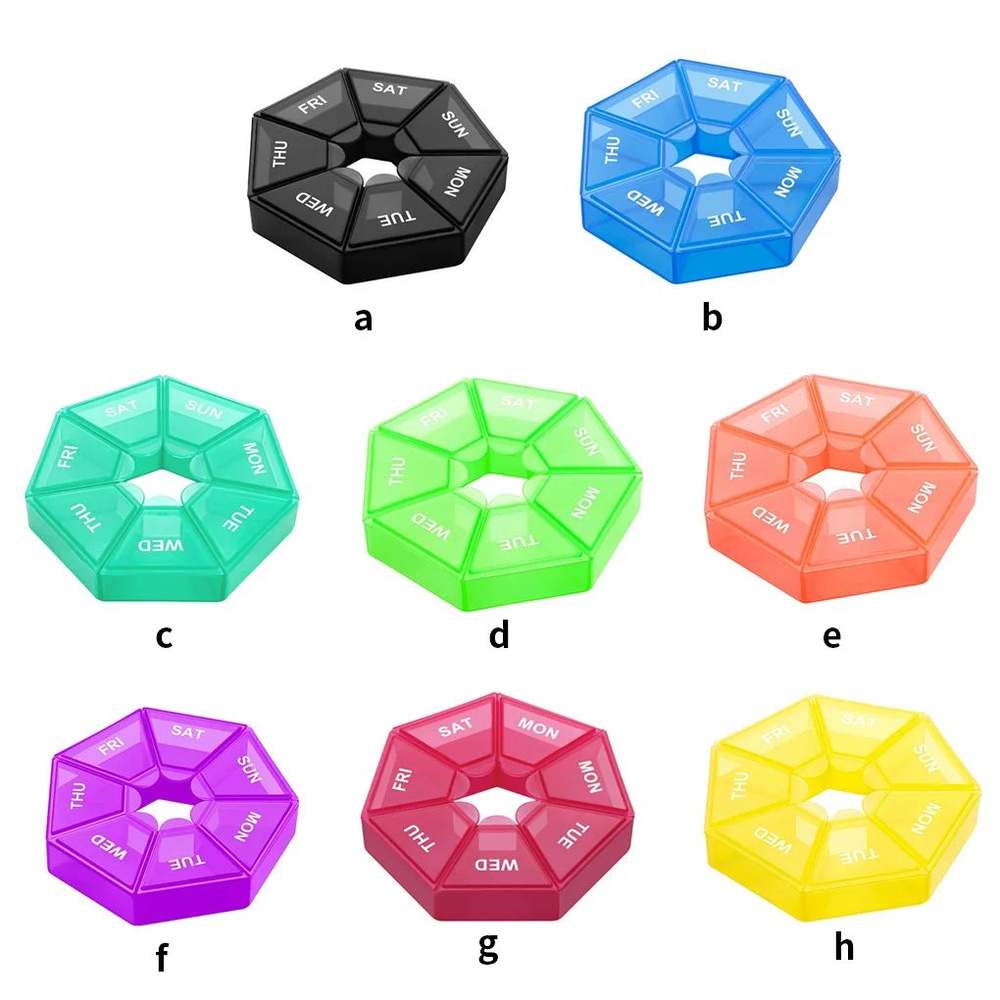 Пластиковый контейнер для хранения таблеток, 7 ячеек, 7 дней  #1