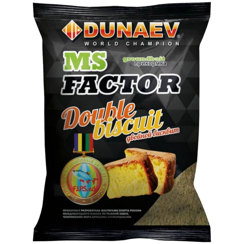 Прикормка натуральная Dunaev MS FACTOR Бисквитный взрыв (Двойной) 1 кг / Прикормка Дунаев / Товары для #1