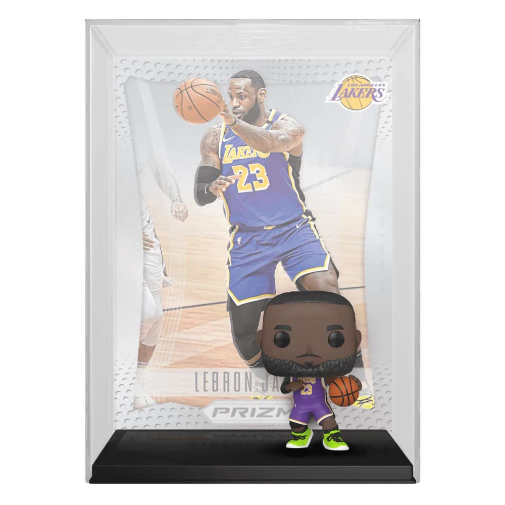 Фигурка Funko POP! Trading Cards NBA LeBron James/ Фанко ПОП в виде известного басетболиста на фоне коллекционной #1