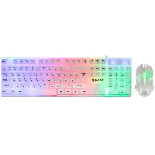 DEXP Комплект мышь + клавиатура проводная Rage 100, белый #1