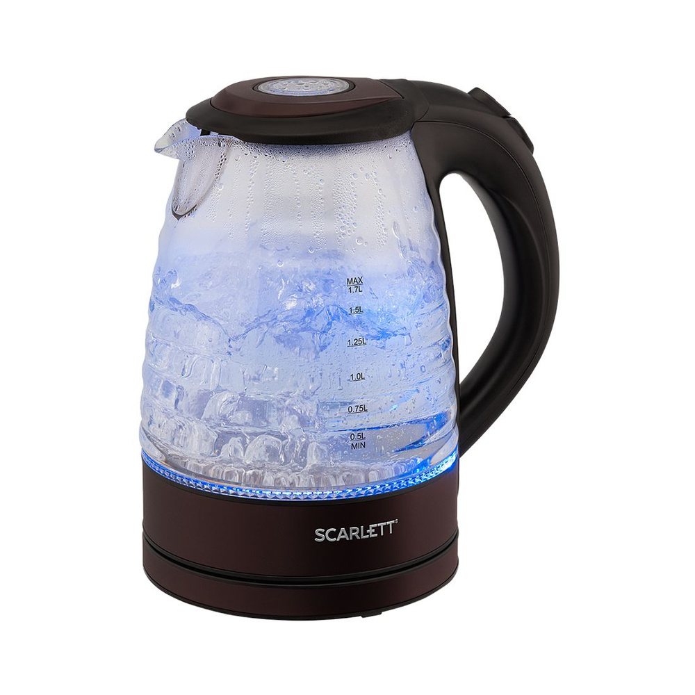 Scarlett Электрический чайник Чайник электрический Scarlett SC-EK27G97, шоколадный  #1