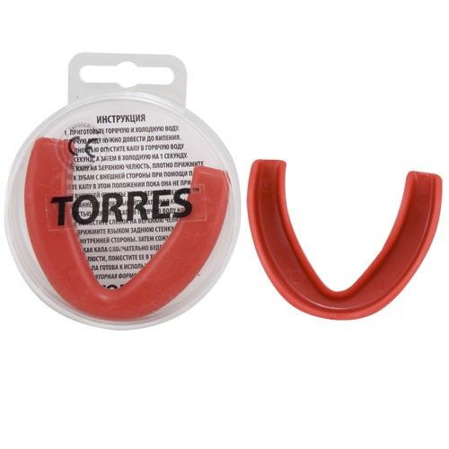 Капа боксерская TORRES PRL1023RD, термопластичная, евростандарт CE approved, красный  #1