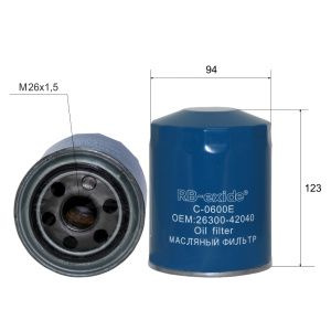 Фильтр масляный RB-Exide C-0600E MITSUBISHI HYUNDAI KIA #1