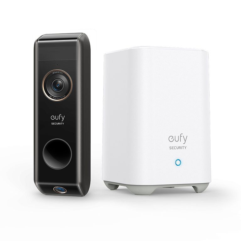eufy Видеодомофон Video Doorbell Dual 2K, Беспроводное подключение, Без трубки, черный, белый  #1