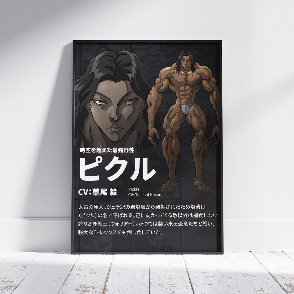 Плакат на стену для интерьера Боец Баки (Baki - Пикл 2) - Постер по спортивному аниме формата А4 (21x30 #1