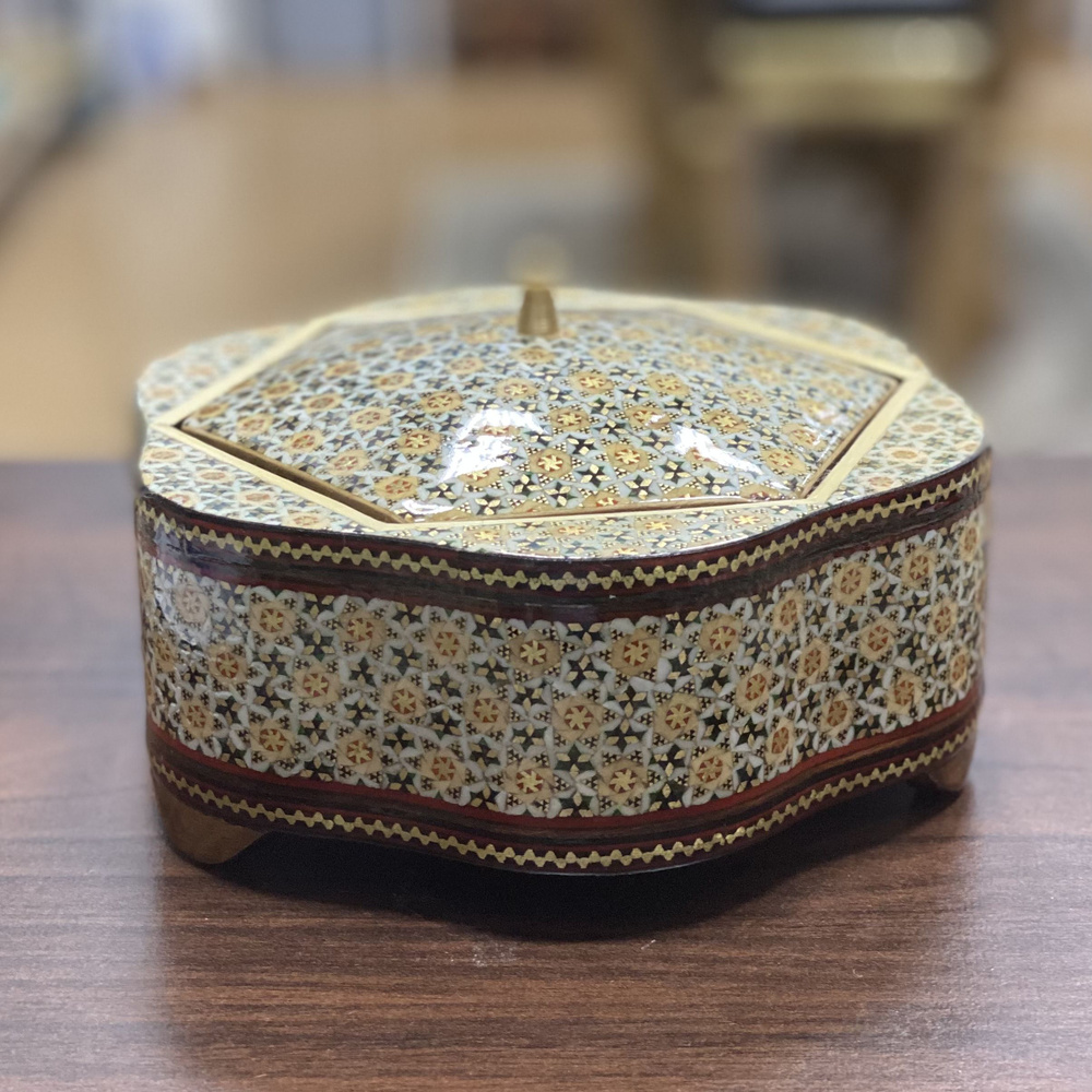 Персидский Базар Сахарница "хатам кари исфахан", диаметр 19 см, 1 шт  #1