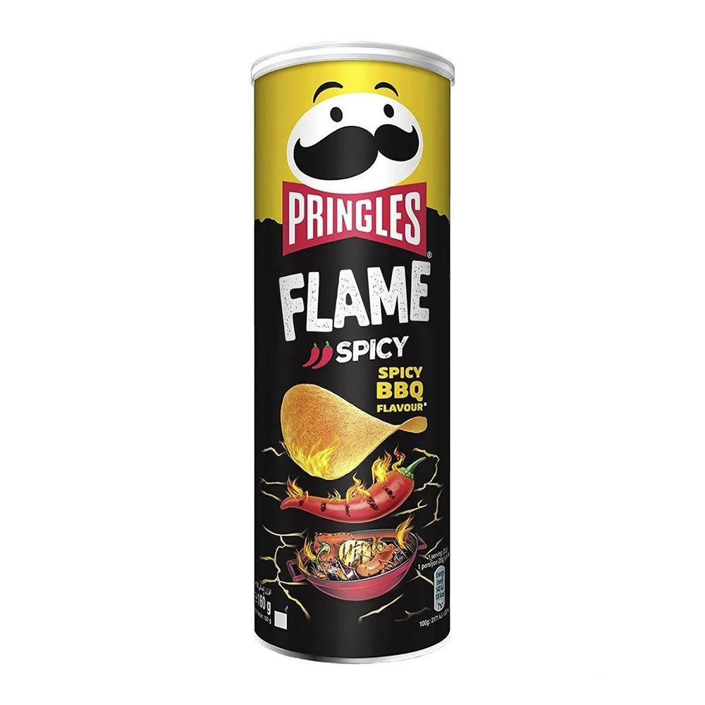 Чипсы картофельные Pringles Flame spicy BBQ со вкусом острого соуса барбекю 160 г  #1
