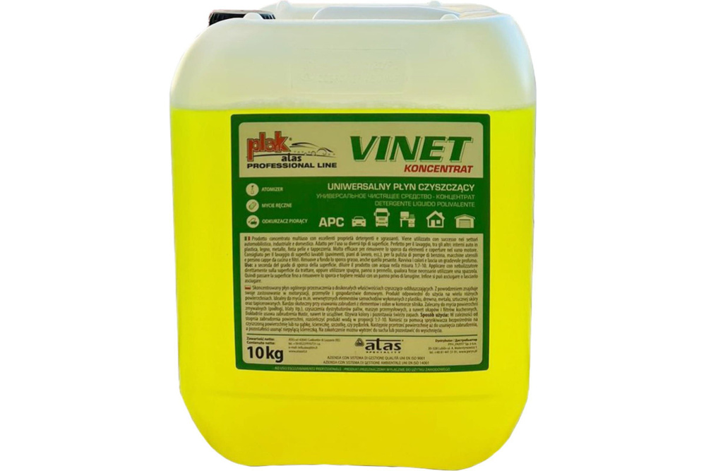 Универсальное средство для очистки салона Atas VINET концентрат, 10 кг 6692  #1